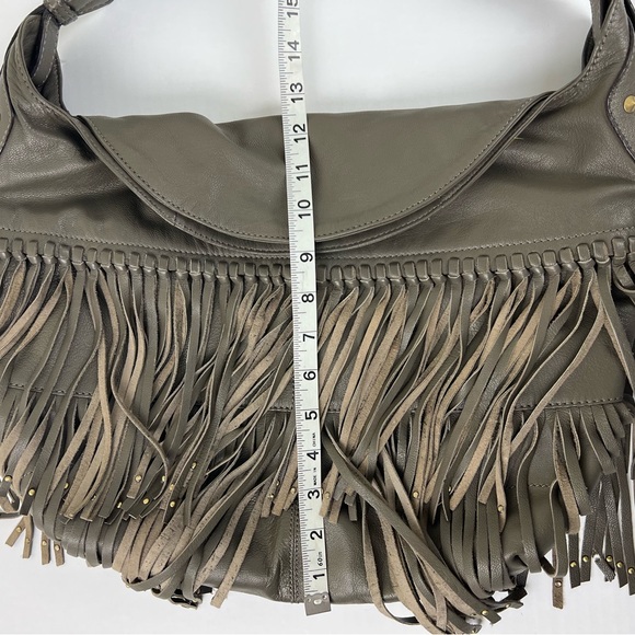 OrYany Stevie Fringe Olive Green-Gray Concealed Hobo Bag - Picture 10 of 14